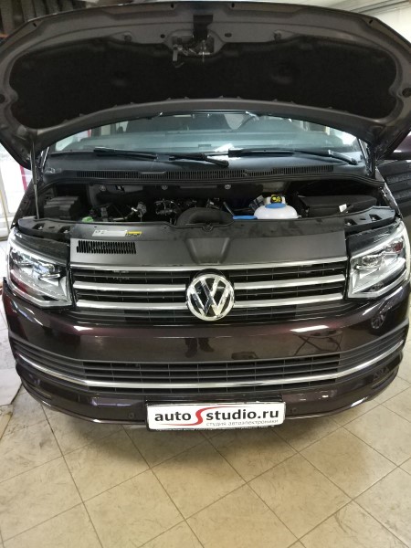 Установка защитной сетки радиатора на Volkswagen Transporter