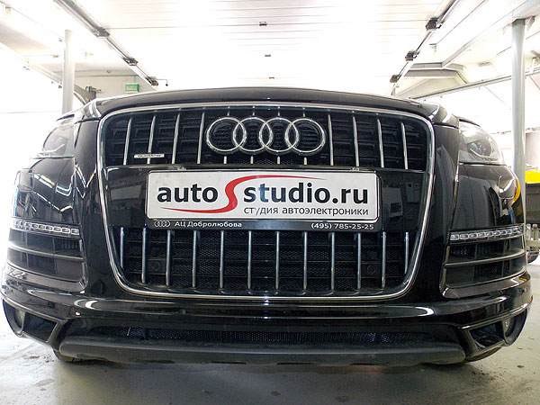 Установка защитной сетки радиатора на Audi Q7
