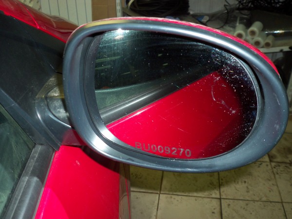 Маркировка стекол и зеркал на Honda Civic