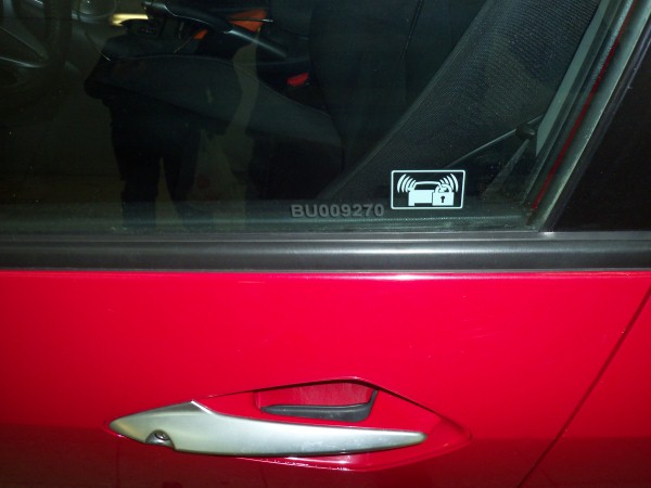 Маркировка стекол и зеркал на Honda Civic