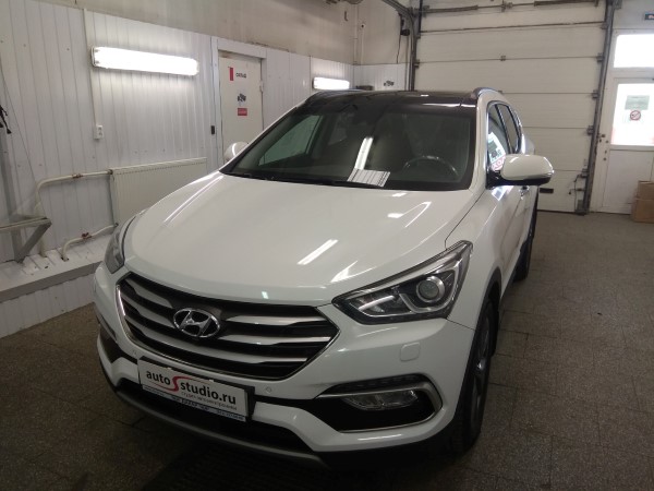 Установка охранного комплекса на Hyundai Santa Fe